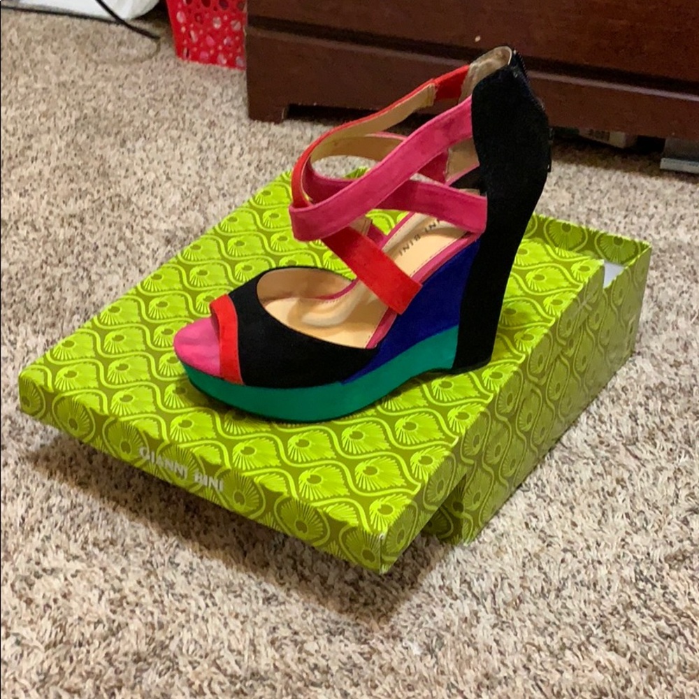 Multi Color Wedge Heels